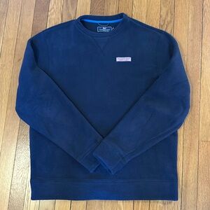Vineyard Vines Performance Harbor Fleece Crew Navy Medium